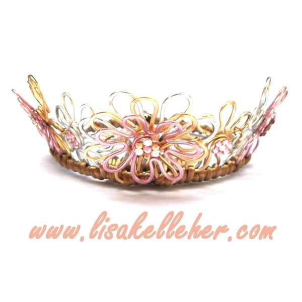 Daisy Chain Floral Crown Mixed Gold - White, Yellow, Rose