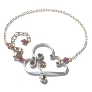 Cloud Silver Lining Anklet Silver Orchid