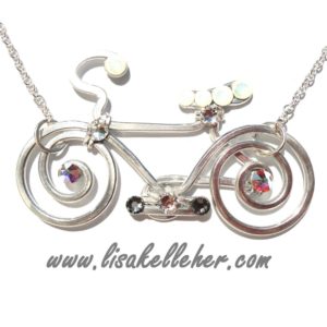 Bicycle Necklace Silver Moonlight