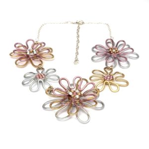 Daisy Chain Circlet Mixed Gold - White, Yellow and Rose