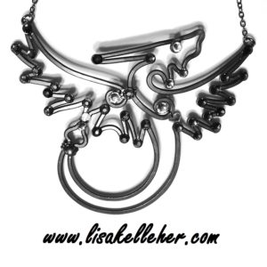 Dragon Necklace Black and White Main