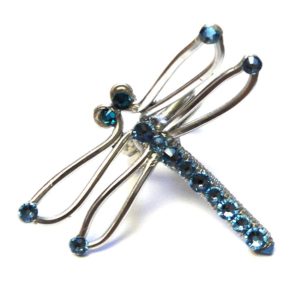 Dragonfly Ring Silver Aquamarine