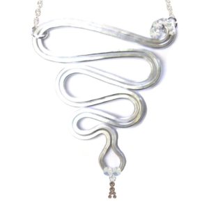 Snake Necklace Silver Moonlight Main